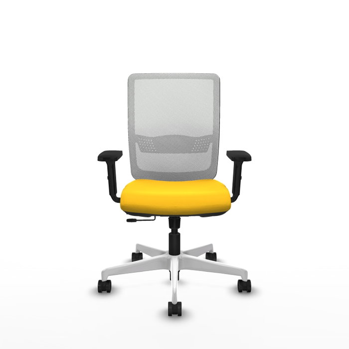 PIQUERAS Y CRESPO Silla de oficina Haches Amarillo/Blanco