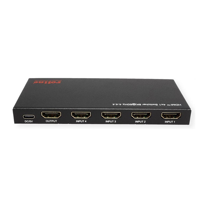 ROLINE Switch de vídeo HDMI 8K de 4 salidas con control remoto IR 14.01.3587