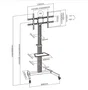 Equip Soporte de Suelo para TV 37-86 Pulgadas 650630 Plata