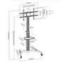 EQUIP Carro Giratorio para TV 37-86 pulgadas Plata