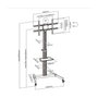 EQUIP Carro giratorio para TV 37-86 pulgadas 650630 Plata