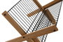 DKD Home Decor Escurreplatos de Bambú y Metal Negro 39,5x38x27 cm