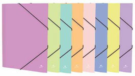 Carpeta De Gomas Y Solapas Mariola Pastel Carton Forrado Fº Expositor De 24 (8 Col.)