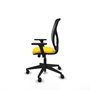 PIQUERAS Y CRESPO Silla de oficina Motilla con mecanismo Sincro/Traslack, Amarillo y Negro