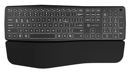 Natec Porifera Teclado Inalámbrico Retroiluminado Bluetooth 5.0 + USB 2.4GHz QWERTY Español Negro