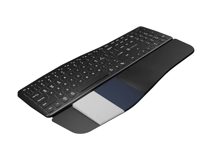 Natec Porifera Teclado Inalámbrico Retroiluminado Bluetooth 5.0 + USB 2.4GHz QWERTY Español Negro