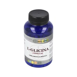 Alfa Herbal L-Glicina 100 Cap. 500mg - Neurotransmisor Tranquilizante, Control Amoniaco Cerebro - Alfa Herbal L-Glicina 100Cap.