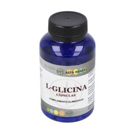 Alfa Herbal L-Glicina 500 mg 100 Cápsulas Suplemento Alimenticio