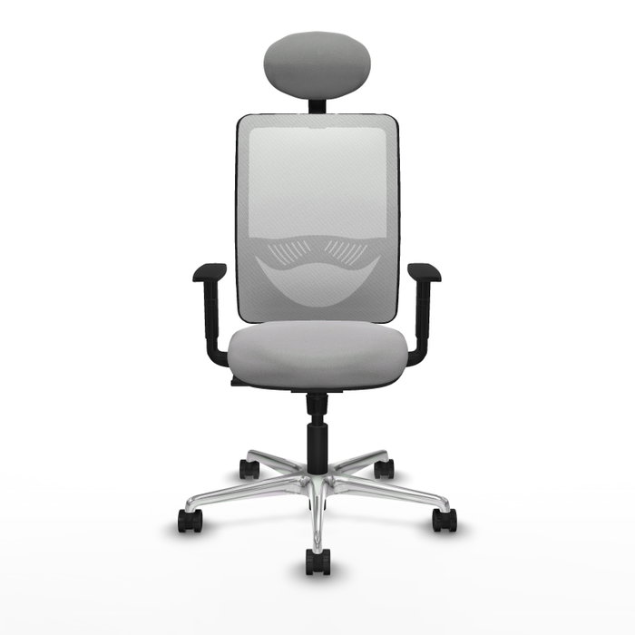 PIQUERAS Y CRESPO Silla de oficina Zulema con mecanismo Sincro, Gris claro y Blanco PIQUERAS Y CRESPO Silla de oficina Zulema con mecanismo Sincro, Gris claro y Blanco
