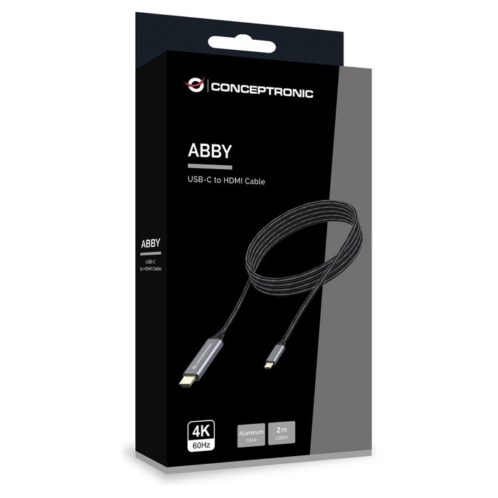 Conceptronic Adaptador USB-C a HDMI 4K/60Hz 2M Gris