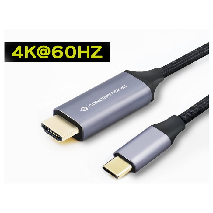 Conceptronic Adaptador USB-C a HDMI 4K/60Hz 2M Gris
