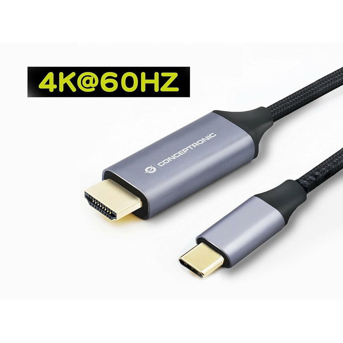 Conceptronic Adaptador USB-C a HDMI 4K/60Hz 2M Gris