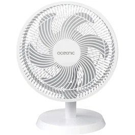 Oceanic Ventilador de mesa 35W 30,5cm 3 velocidades oscilante blanco