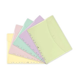 Dosier Sobre Oxford Live&Go Pp Velcro A4+ Multitaladro Surtido Pastel (5 Colores) (Set de 5)