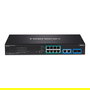 TRENDnet TPE-3012LS - Switch de Vigilancia Inteligente Gestionado Gigabit con 12 Puertos y PoE+, 8 Puertos PoE+ de 30W, 2 Puertos SFP, Rack 1U, Sin Ventilador, 24 Gbps