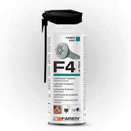 Faren F4 Lubricante Multiusos con Difusor de Seguridad, 400 ml - Afloja, Protege, Lubrica y Limpia