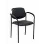 NOWY STYL Silla Styl Tapizada en Similpiel Negro con Brazos Fijos