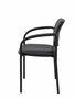 Silla Styl tapizada con Similpiel color Negro. Brazos fijos