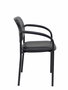 Silla Styl tapizada con Similpiel color Negro. Brazos fijos