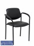 NOWY STYL Silla Styl Tapizada en Similpiel Negro con Brazos Fijos