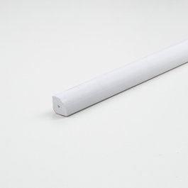 Arcansas Tubo de PVC Cuarto de Caña Blanco Satinado, 1000 x 14 x 14 mm