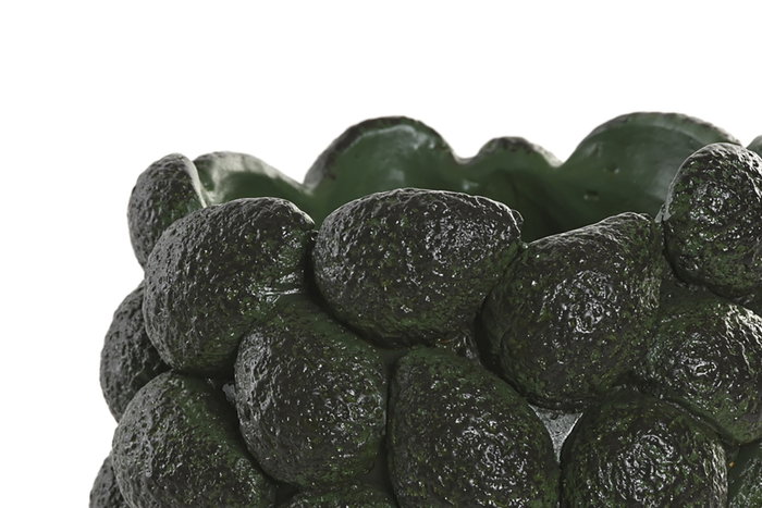 DKD Home Decor Avocados25 Jarrón Tropical Verde Cemento 18 x 17 x 18 cm (4 Unidades)