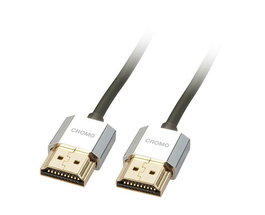 Lindy CROMO Slim High Speed HDMI Cable with Ethernet 2m - 4K@60Hz, HDR, ARC, HDMI 2.0 Certified