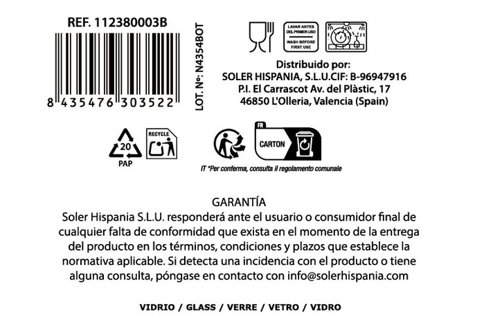 La Mediterranea Vaso Tirso Lines 320ml