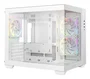 DeepCool CG330 Torre PC Blanca Micro-ATX/ITX con 3 Ventiladores ARGB, Panel de Cristal Templado, Gestión de Cables y Soporte para 360mm