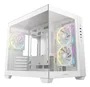 DeepCool CG330 Torre PC Blanca Micro-ATX/ITX con 3 Ventiladores ARGB, Panel de Cristal Templado, Gestión de Cables y Soporte para 360mm