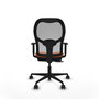 PIQUERAS Y CRESPO Silla de oficina Jorquera con mecanismo Sincro/Traslack, Tela Naranja y Malla Gris