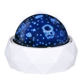 Grundig Luz Nocturna LED Proyección Espacial Rotación 360º Cambia de Color con Cable USB-C 11,5 x 11,5 x 9 cm