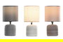 DKD Home Decor Lámpara Sobremesa Gris Beige 14 x 27 x 14 cm Gres Poliéster