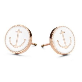 Pendientes Mujer CO88 Collection 8CE-70020 Blanco Oro Rosa