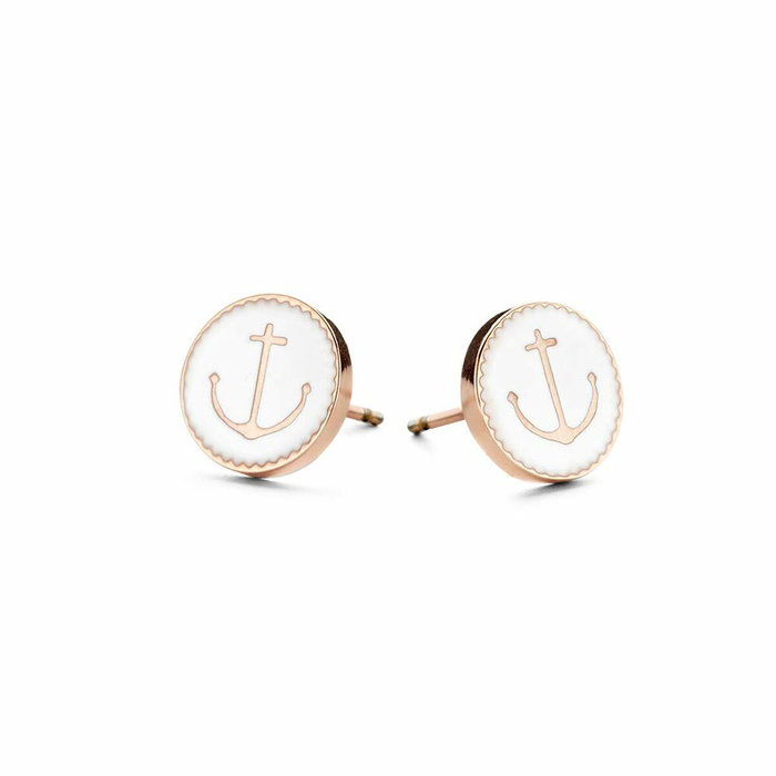 Pendientes Mujer CO88 Collection 8CE-70020 Blanco Oro Rosa