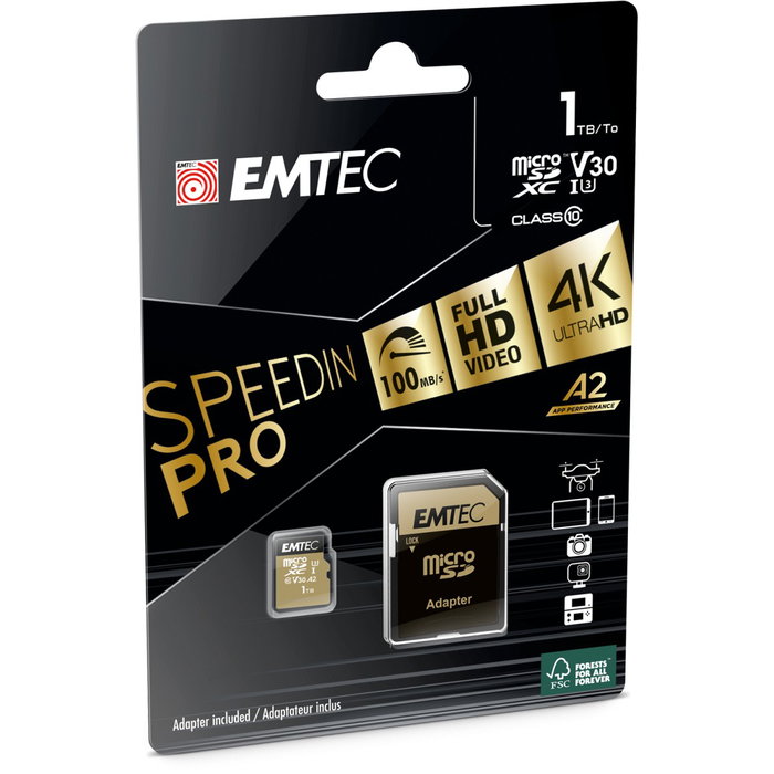 EMTEC MicroSDXC 1 TB UHS-I U3 V30 A2 SpeedIN
