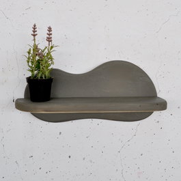 Hanah Home Meh222 Estantería Decorativa de Madera Contrachapada Gris 34x15x10 cm