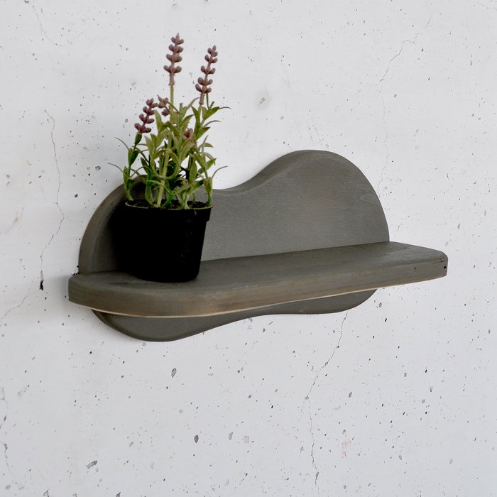 Hanah Home Meh222 Estantería Decorativa de Madera Contrachapada Gris 34x15x10 cm Hanah Home Meh222 Estantería Decorativa de Madera Contrachapada Gris 34x15x10 cm