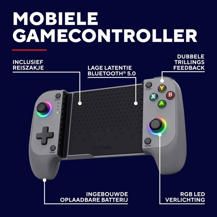 Trust GXT 735G Mylox Gris Bluetooth Gamepad Analógico/Digital Android, iOS Trust GXT 735G Mylox Gris Bluetooth Gamepad Analógico/Digital Android, iOS