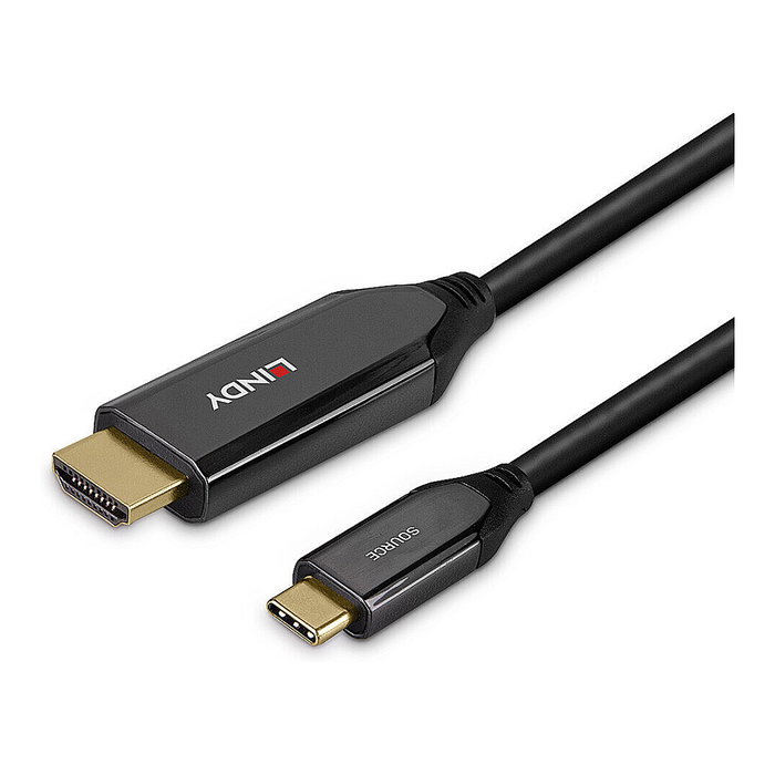 Lindy Cable Adaptador USB Tipo C a HDMI 8K60, 3m, Negro