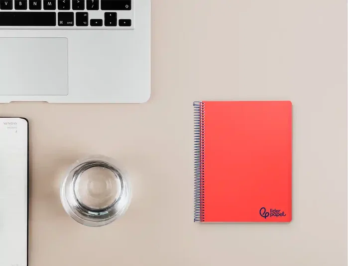 Liderpapel Cuaderno Espiral A6 Micro Wonder Rojo Cuadrícula 5mm 120h