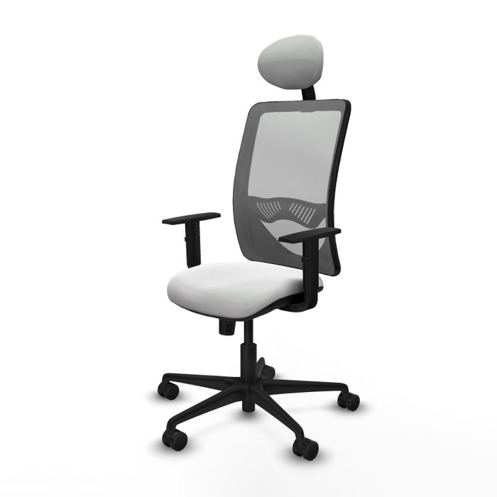PIQUERAS Y CRESPO Silla de oficina Zulema con mecanismo Sincro, Blanco y Gris PIQUERAS Y CRESPO Silla de oficina Zulema con mecanismo Sincro, Blanco y Gris