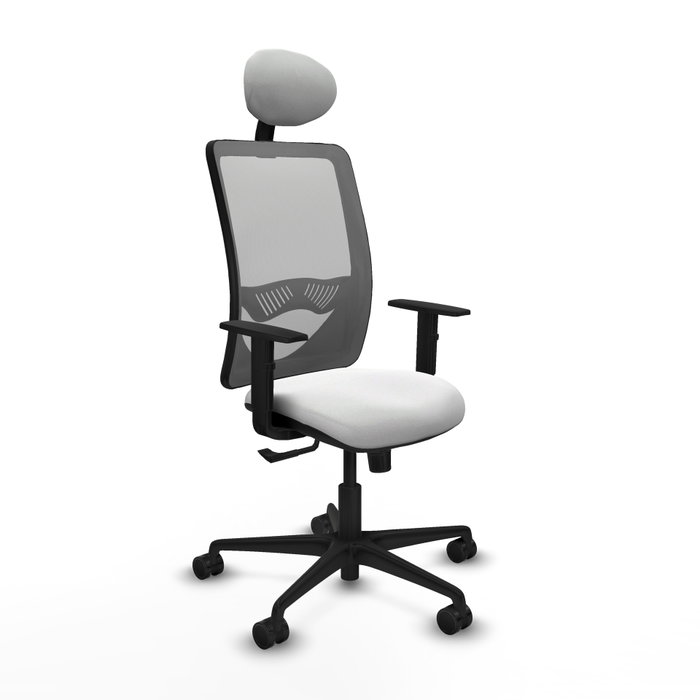 PIQUERAS Y CRESPO Silla de oficina Zulema con mecanismo Sincro, Blanco y Gris PIQUERAS Y CRESPO Silla de oficina Zulema con mecanismo Sincro, Blanco y Gris