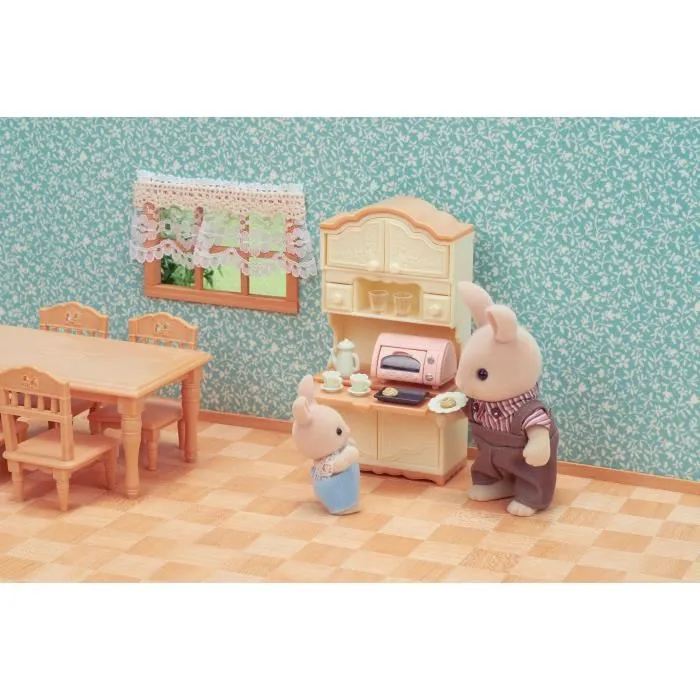 Sylvanian Families 5340 El Comedor, Conjunto de Muebles para Casa de Muñecas