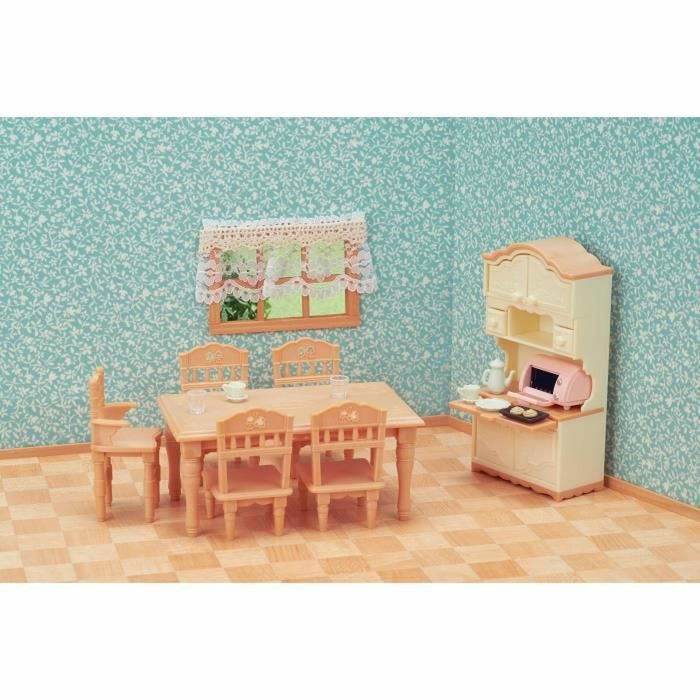 Sylvanian Families 5340 El Comedor, Conjunto de Muebles para Casa de Muñecas