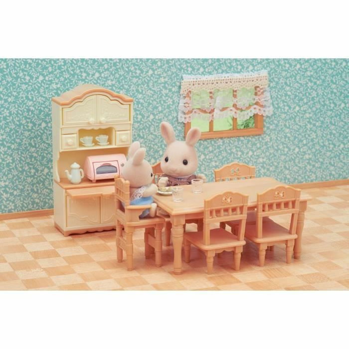 Sylvanian Families 5340 El Comedor, Conjunto de Muebles para Casa de Muñecas