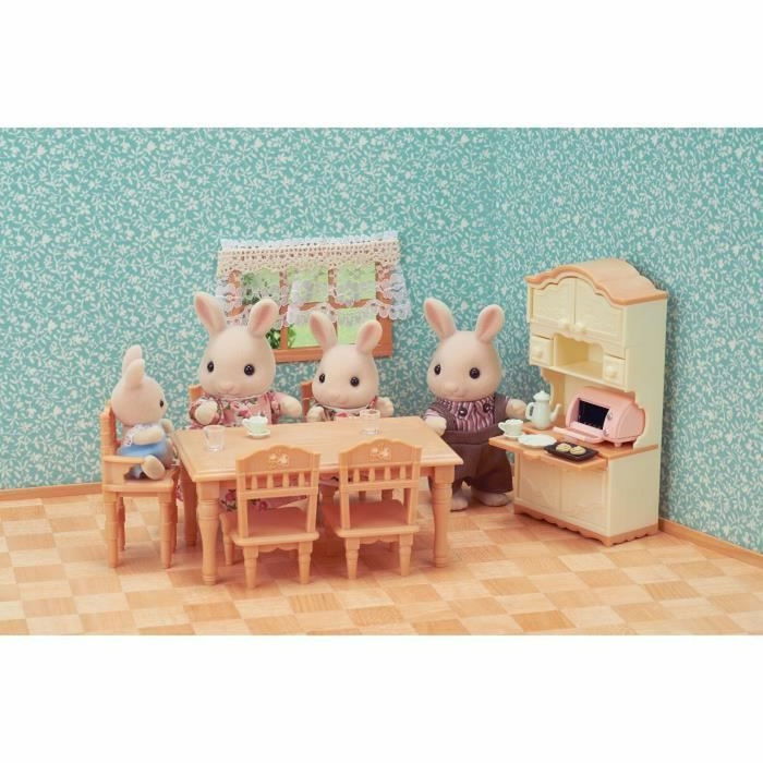 Sylvanian Families 5340 El Comedor, Conjunto de Muebles para Casa de Muñecas