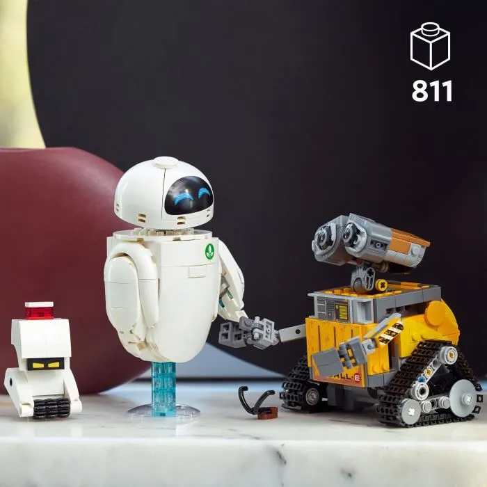 LEGO Disney y Pixar 43279 WALL-E y EVE Set de Construcción DIY para Adultos