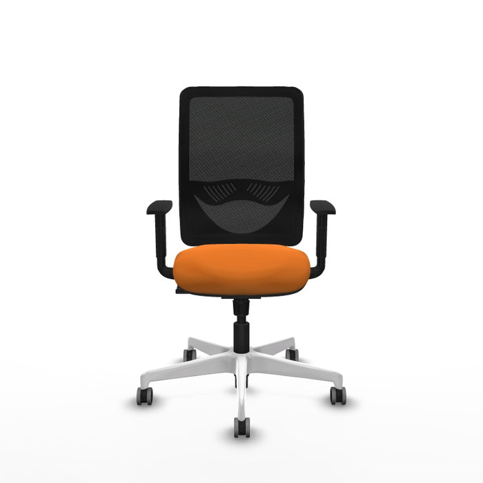 PIQUERAS Y CRESPO Silla de oficina Zulema con mecanismo Sincro, Naranja y Negro