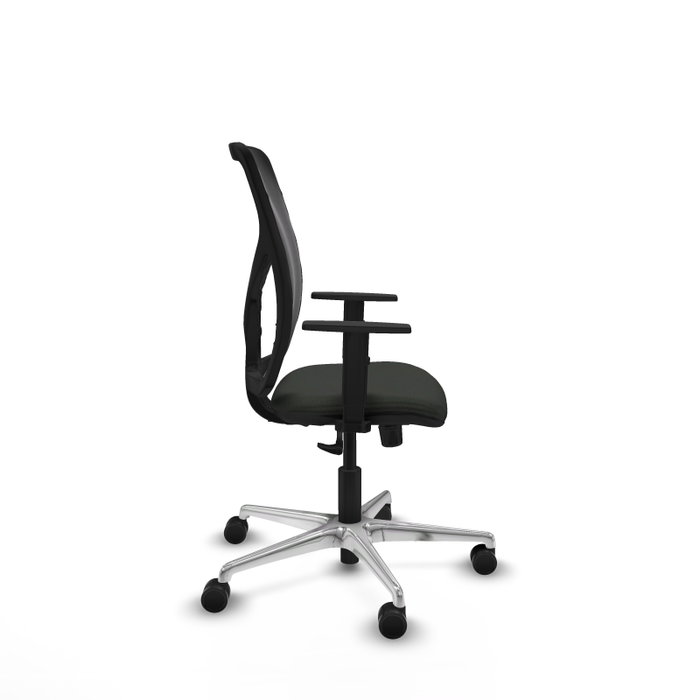 PIQUERAS Y CRESPO Silla de oficina Motilla con Mecanismo Sincro y Brazos 1D Negro